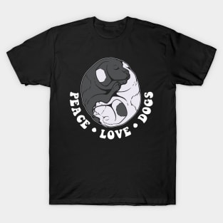 Peace Love Dogs Funny Dog Gift T-Shirt